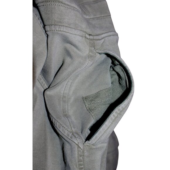 Mens Olive Green Jogger Pants With Drawstring Waist & Ribbed Ankles Athleisure - Picture 4 of 8